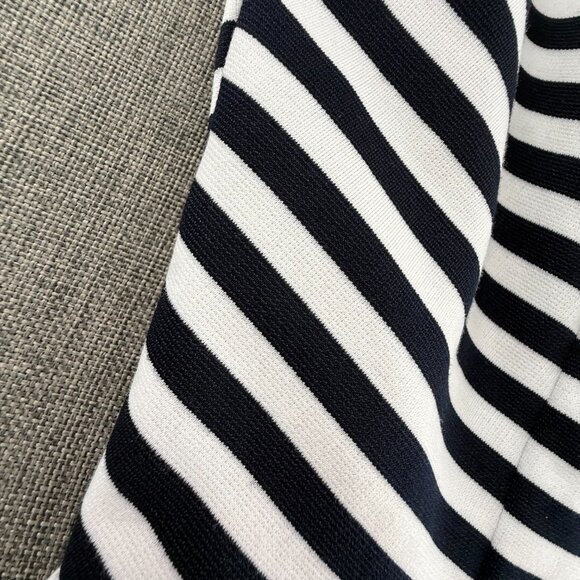 The Limited Striped Fit & Flare Dress Navy White Medium Cocktail, Casual, Event - Picture 4 of 12